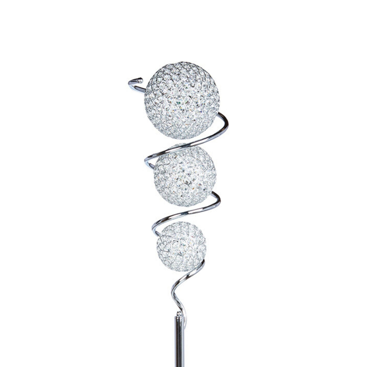 Vertical Crystal Sphere Floor Lamp // 3 Light - Home Elegance USA
