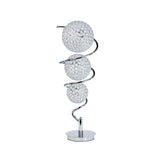 Vertical Crystal Sphere Table Lamp // 3 Light - Home Elegance USA