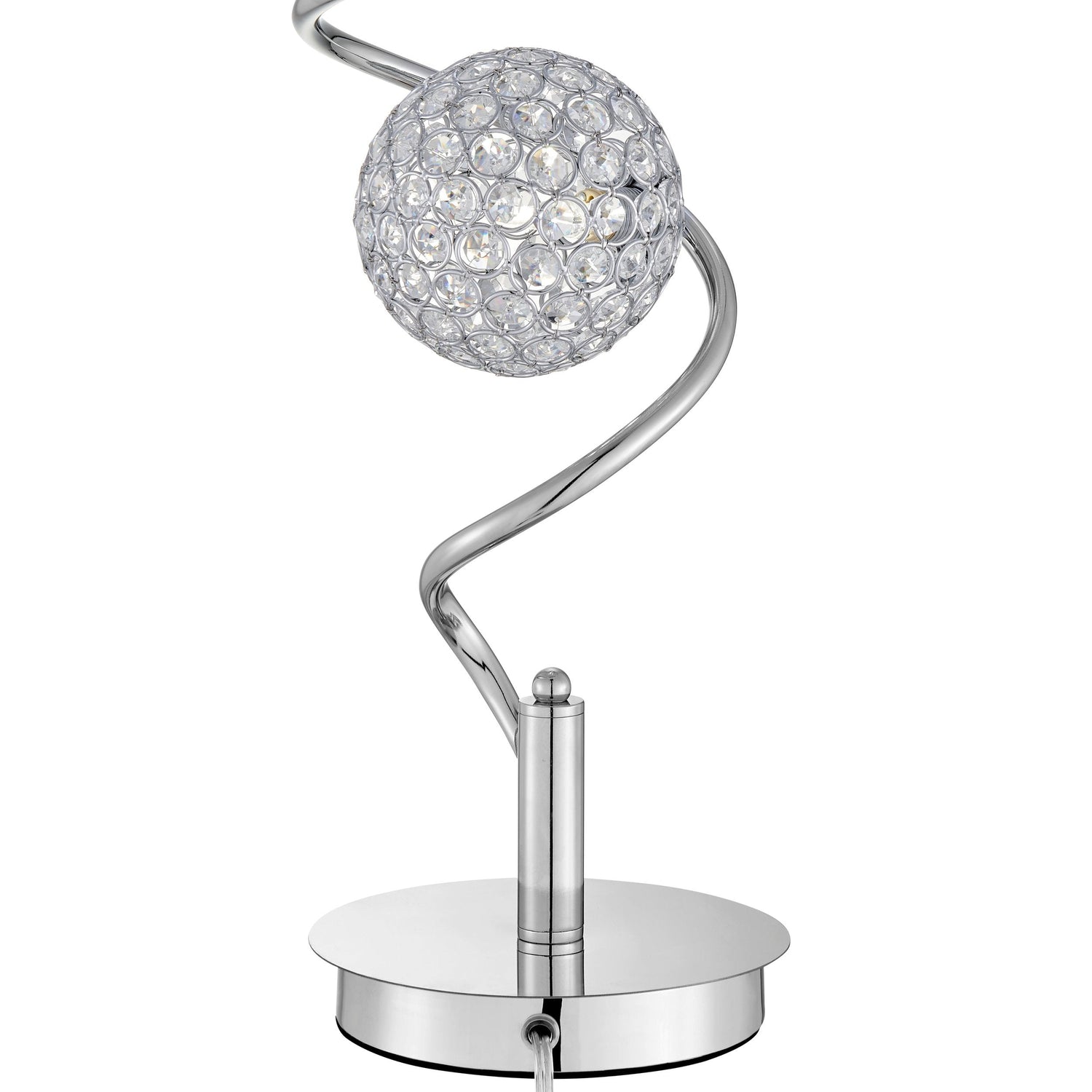 Vertical Crystal Sphere Table Lamp // 3 Light - Home Elegance USA