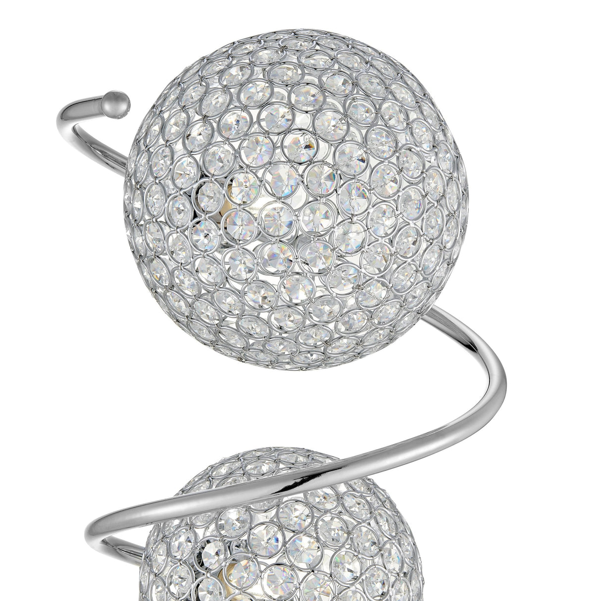 Vertical Crystal Sphere Table Lamp // 3 Light - Home Elegance USA