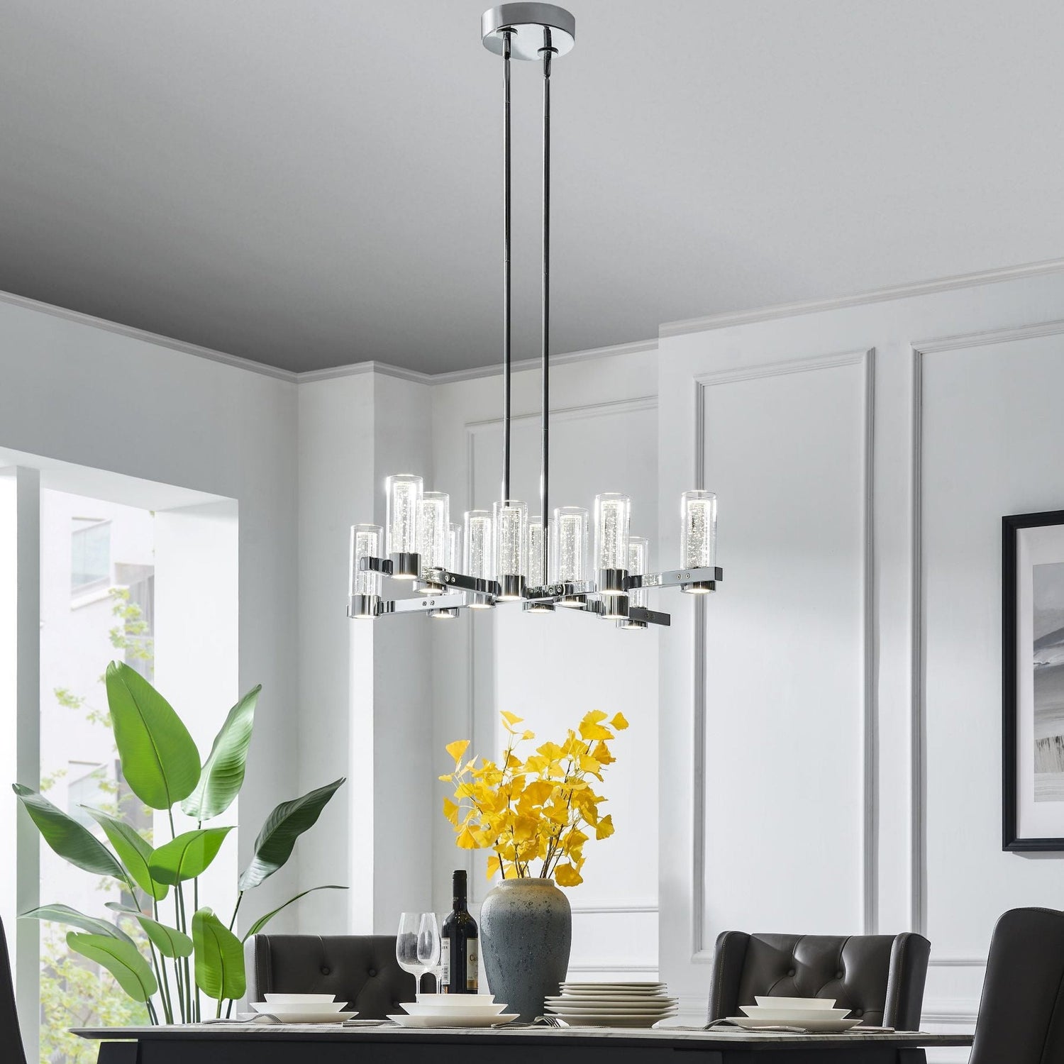 Victory 12 Light Chandelier //  Chrome - Home Elegance USA