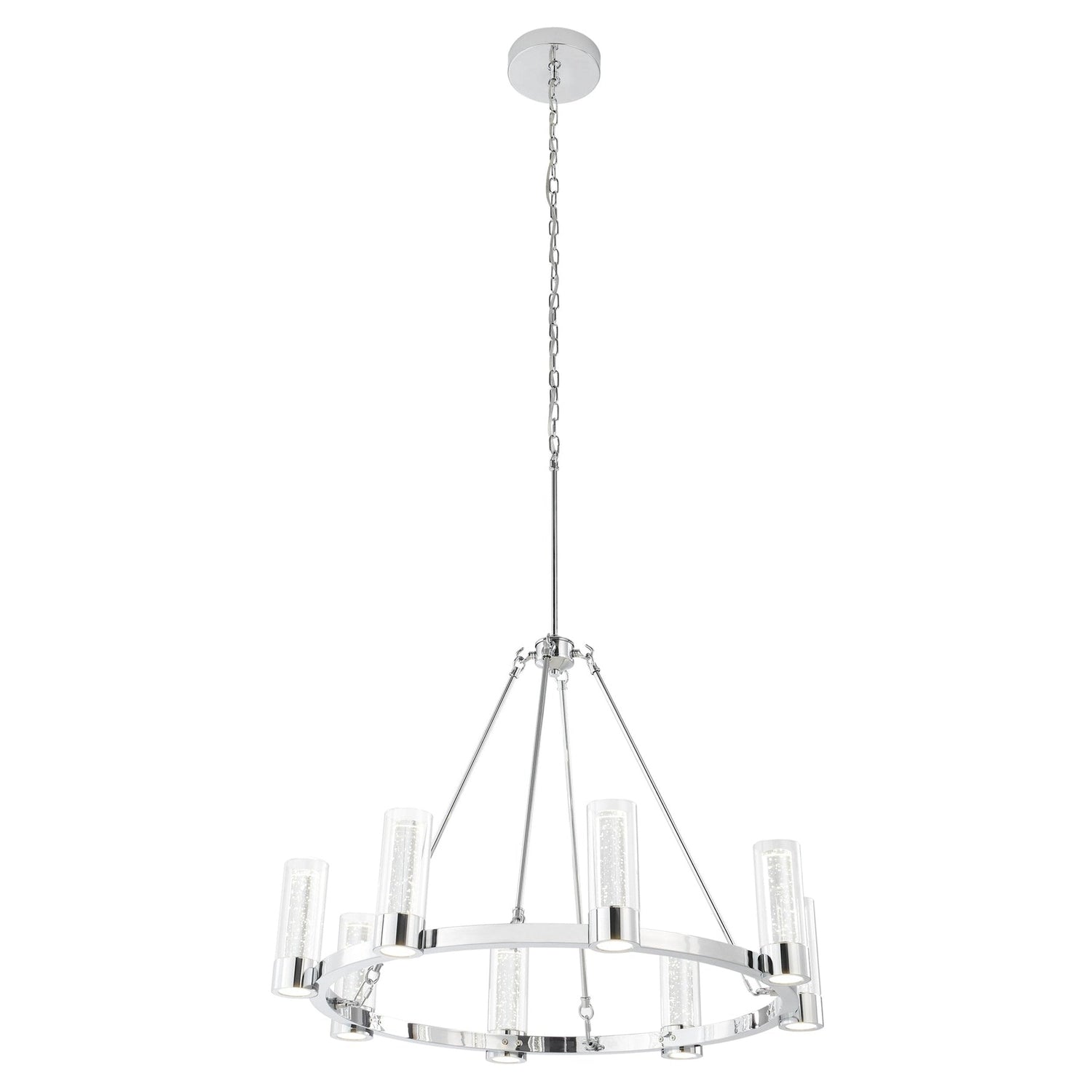 Victory 8 Light Chandelier //  Chrome - Home Elegance USA
