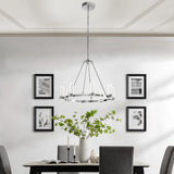 Victory 8 Light Chandelier //  Chrome - Home Elegance USA