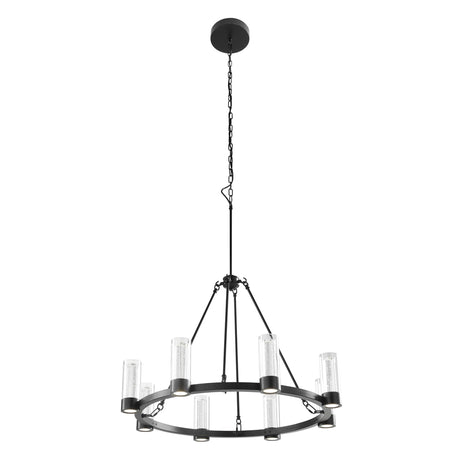 Victory 8 Light Chandelier //  Matte Black - Home Elegance USA