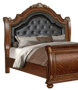 Viviana 6Pc Traditional Bedroom Set in Caramel Finish by Cosmos Furniture Cosmos Furniture