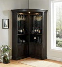 Voltaire Cherry Corner Curio Bar Home Bar Storage CR142 | FOA