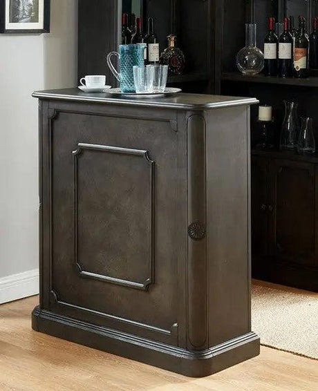 Voltaire Cherry Corner Curio Bar Home Bar Storage CR142 | FOA