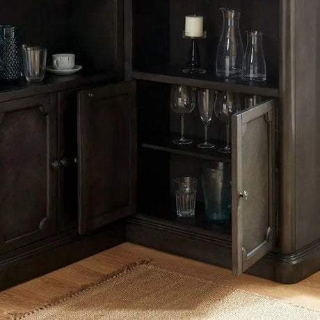 Voltaire Cherry Corner Curio Bar Home Bar Storage CR142 | FOA