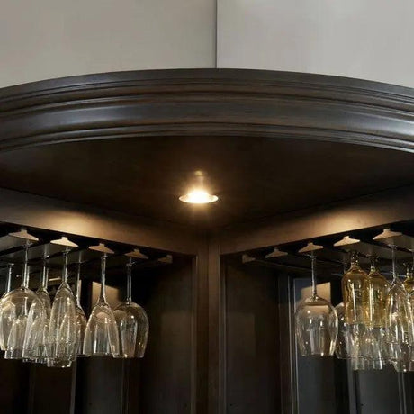 Voltaire Cherry Corner Curio Bar Home Bar Storage CR142 | FOA