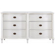 Amity Drawer Dresser Cotton Finish with 6 Drawers | Universal