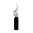 White Flame Floor Sculpture With Black Stand, 65" Tall | Finesse