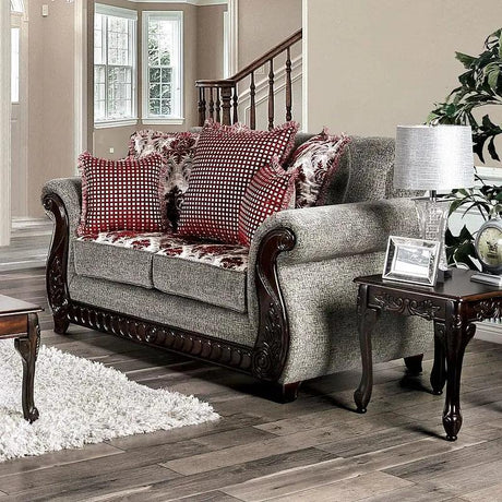 Whitland Traditional Sofa and Loveseat by Furniture of America Furniture of America