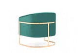 Vig Furniture - Modrest Trask Modern Green Velvet & Rosegold Accent Chair - Vgvca016-Grn