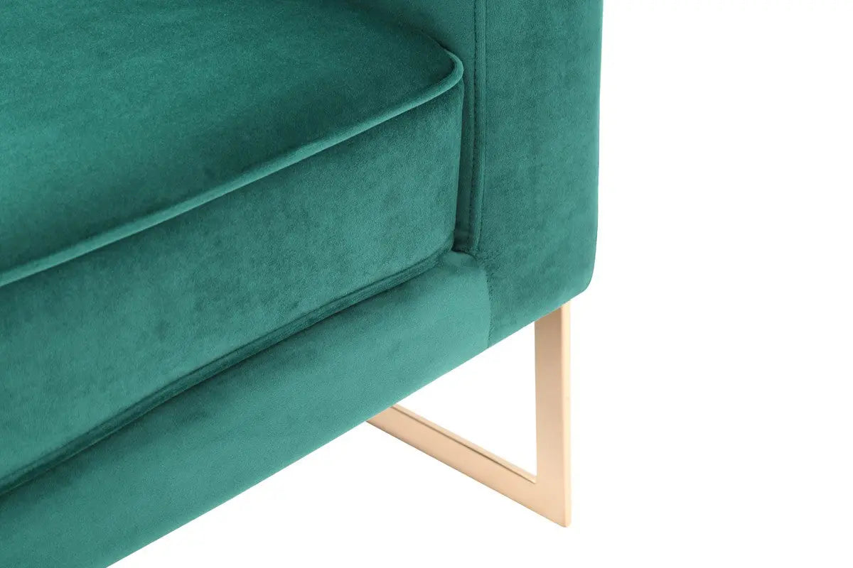 Vig Furniture - Modrest Trask Modern Green Velvet & Rosegold Accent Chair - Vgvca016-Grn