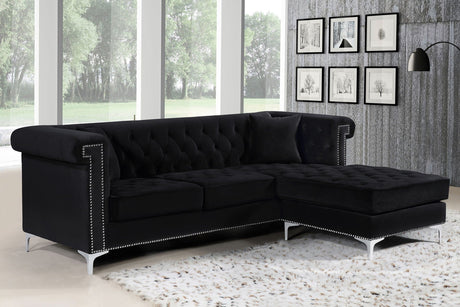 Damian - 2 Piece Reversible Sectional - 608Black - Sectional - Home Elegance USA - 15