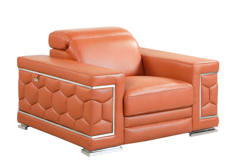 Top Grain Italian Leather Chair - Home Elegance USA