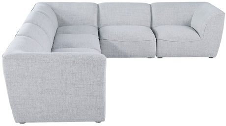 Miramar - Modular Sectional 6 Piece - Gray - Fabric - Modern & Contemporary - Home Elegance USA