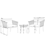 【Not allowed to sell to Wayfair】U_Style Light luxury simple style outdoor set, including 2 single chairs and 1 coffee table, suitable for outdoor, balcony, indoor, etc.