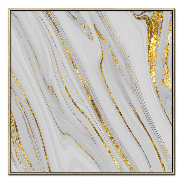 Oppidan Home "Gold Veins" (47.2"H X 47.2"W)