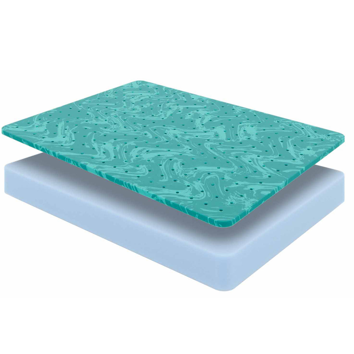 Cal King - Greyson All Foam Cool Gel Waterfall - Top 8" Medium | Home Elegance USA