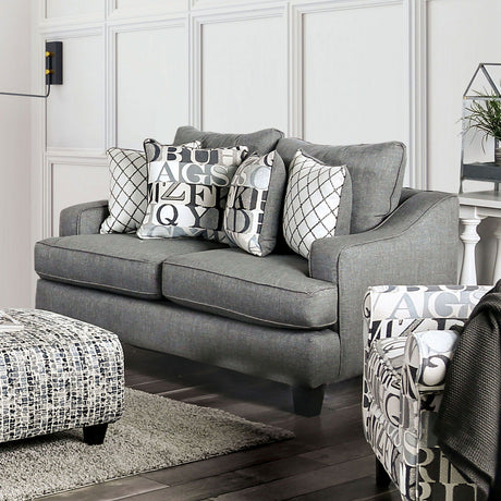 Verne - Sofa & Loveseat - Bluish Gray - Home Elegance USA