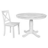 Orisfur. 5 Pieces Dining Table and Chairs Set for 4 Persons, Kitchen Room Solid Wood Table with 4 Chairs - Home Elegance USA