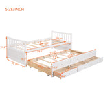 Daybed with Trundle and Drawers, Twin Size, White(OLD SKU: LP0000141KAA) - LP000241AAK - Home Elegance USA - 8