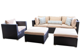 DH Abyss 6 Piece Rattan Sofa Set - Beige