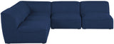 Miramar - Modular Sectional 5 Piece - Navy - Fabric - Modern & Contemporary - Home Elegance USA