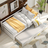 Daybed with Trundle Frame Set, Twin Size, White - Home Elegance USA