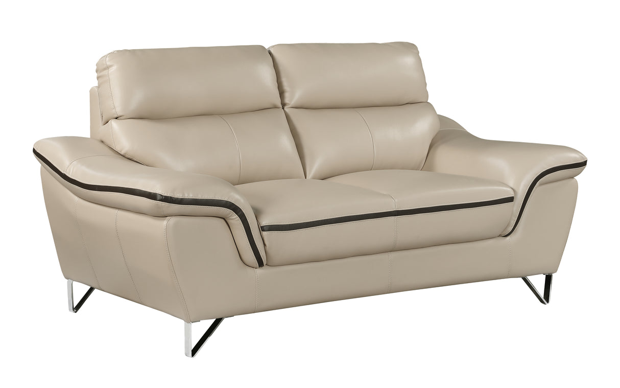 Genuine Leather Loveseat Home Elegance USA