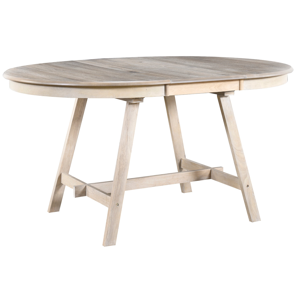 TREXM Wood Dining Table Round Extendable Dining Table for Dining Room (Natural Wood Wash) - Home Elegance USA