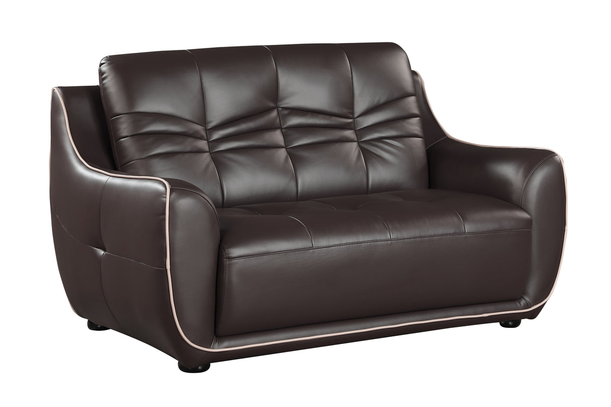 Genuine Leather Loveseat Home Elegance USA