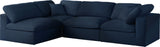 Serene - Cloud Modular Sectional 4 Piece - Navy - Home Elegance USA