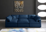 Plush - Cloud Modular Sectional - Navy - Fabric - Home Elegance USA