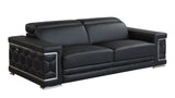 Top Grain Italian Leather Sofa Home Elegance USA