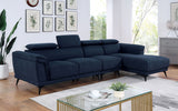 Napanee - Sectional With Armless Chair - Navy - Home Elegance USA