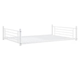 Full-Full-Full Metal  Triple Bed  with Built-in Ladder, Divided into Three Separate Beds,White - Home Elegance USA