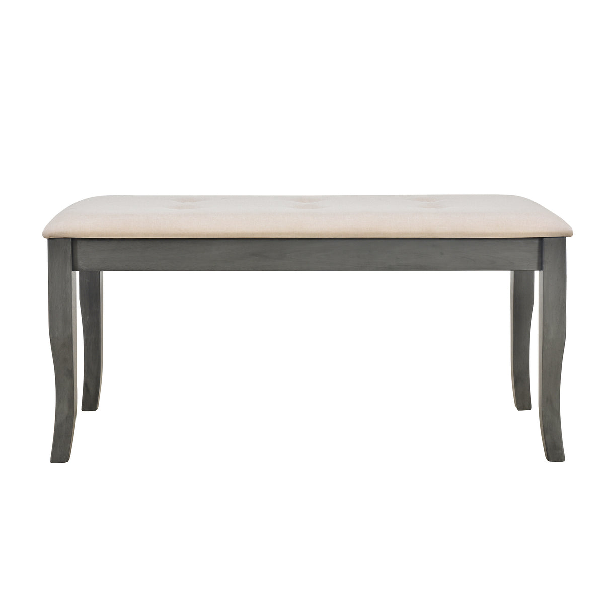 TREXM 6-Piece Farmhouse Dining Table Set, Rectangular Trestle Table and 4 Upholstered Chairs & Bench for Dining Room (Antique Gray) - Home Elegance USA