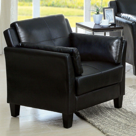 Pierre - Sofa & Love Seat & Chair - Black - Home Elegance USA