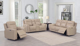 Transitional Leather Power Reclining Group - Style meets Comfort - Top-Grain Leather, Dual Power Footrest and Articulating Headrest - Luxurious Seating Home Elegance USA