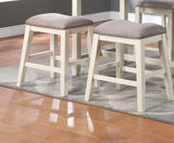 Modern Contemporary 5pc Counter Height High Dining Table w Storage Shelves High Chairs And Stools Wooden Kitchen Breakfast Table Dining Room Furniture - Home Elegance USA