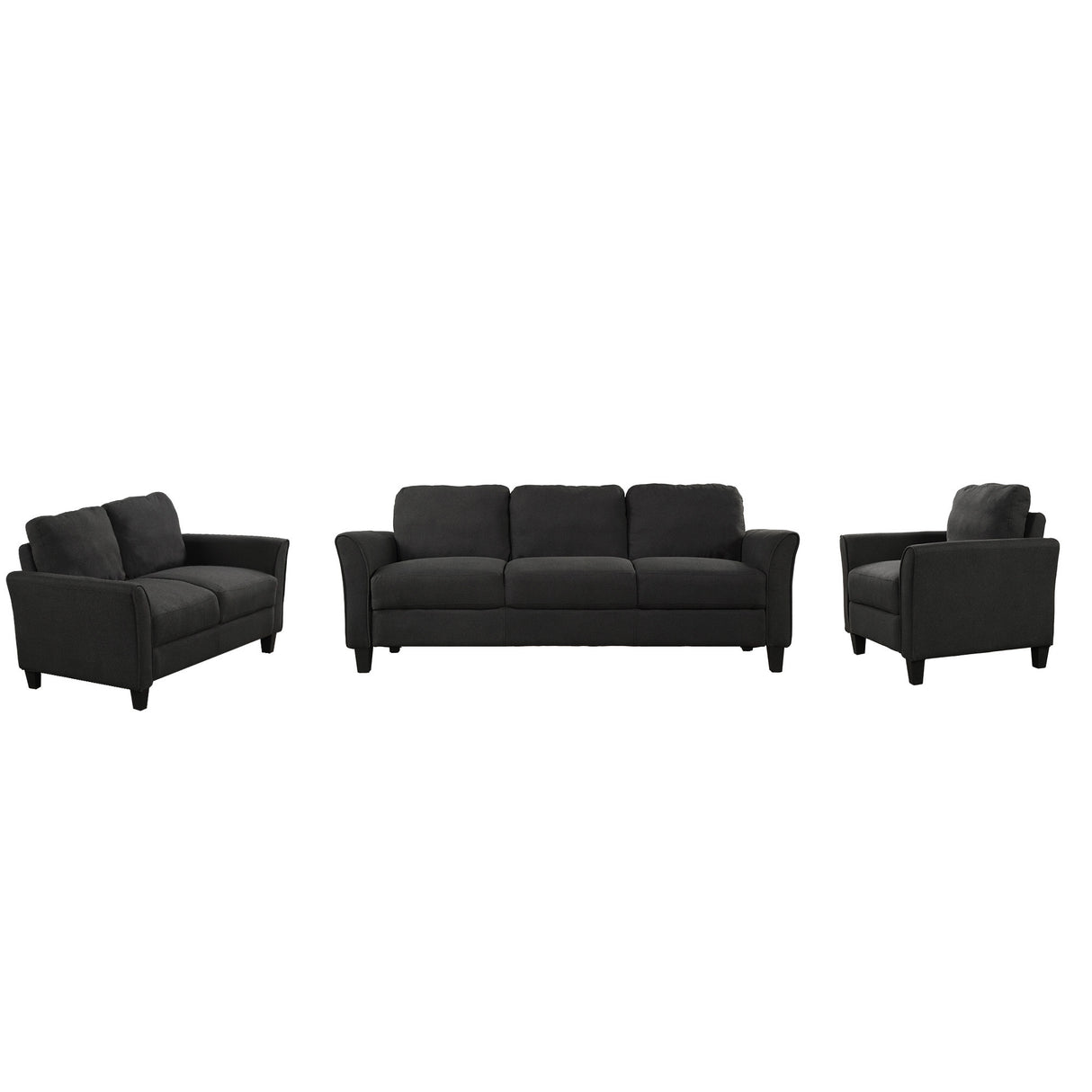 U_STYLE Polyester-blend 3 Pieces Sofa Set Home Elegance USA