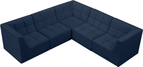 Relax - Modular Sectional 5 Piece - Navy - Modern & Contemporary - Home Elegance USA