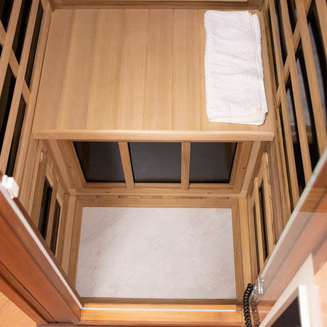 One person red cedar far infrared sauna room