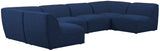 Miramar - Modular Sectional 6 Piece - Navy - Home Elegance USA