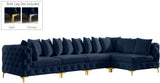 Tremblay - Modular Sectional 5 Piece - Navy - Fabric - Home Elegance USA