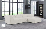 Miramar - Modular Sectional 4 Piece - Cream - Fabric - Home Elegance USA