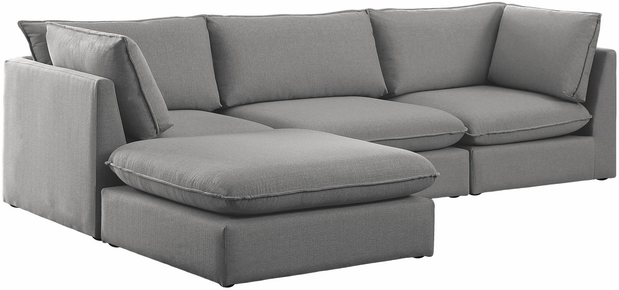 Mackenzie - Modular Sectional 4 Piece - Gray - Fabric - Home Elegance USA