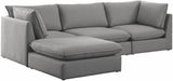 Mackenzie - Modular Sectional 4 Piece - Gray - Fabric - Home Elegance USA